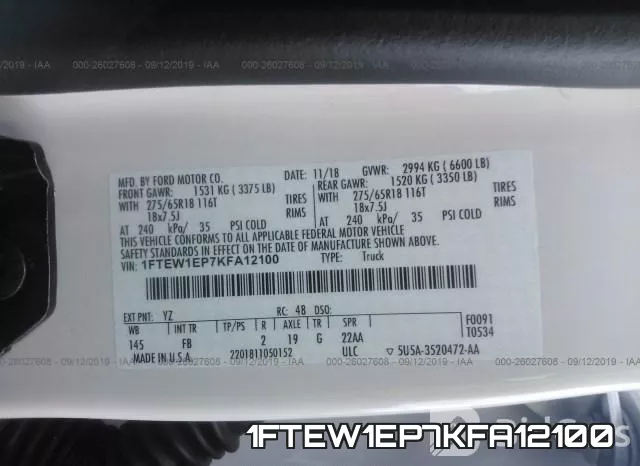 1FTEW1EP7KFA12100 фото 10