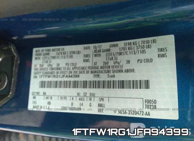 1FTFW1RG1JFA94399 фото 10