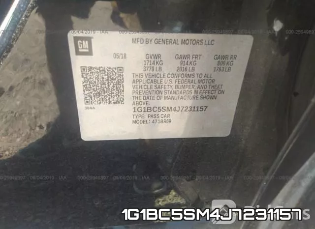 1G1BC5SM4J7231157 фото 10