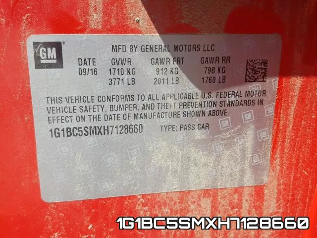 1G1BC5SMXH7128660 фото 2