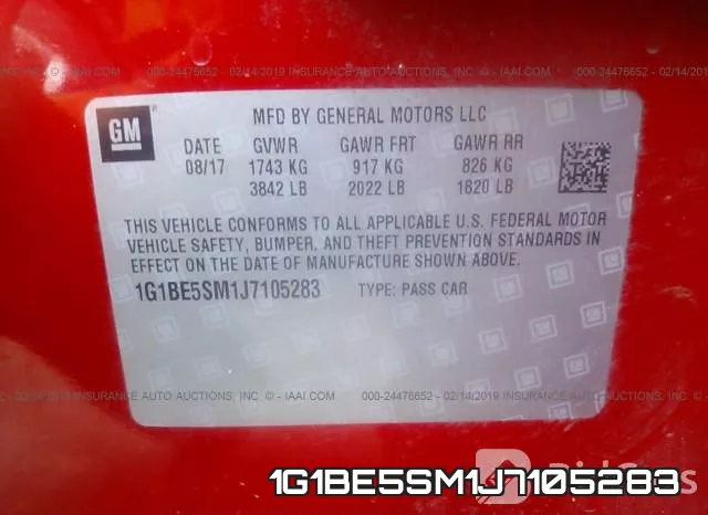 1G1BE5SM1J7105283 фото 10