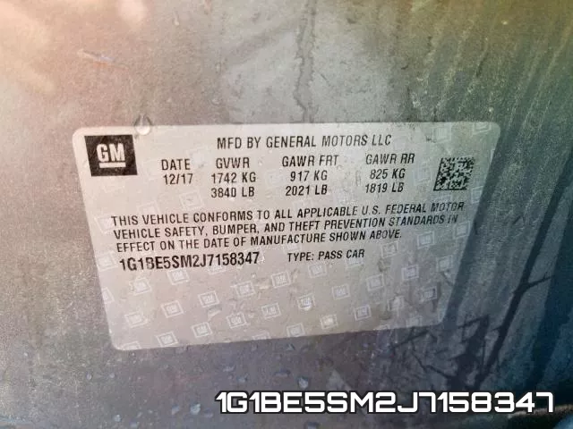 1G1BE5SM2J7158347 фото 2