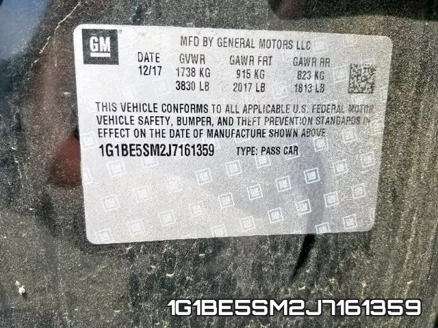 1G1BE5SM2J7161359 фото 2