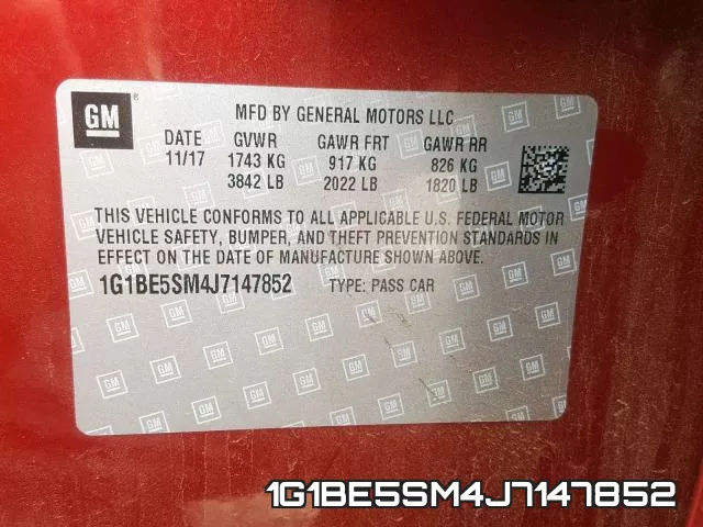 1G1BE5SM4J7147852 фото 2