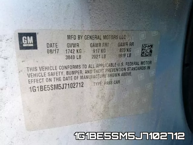 1G1BE5SM5J7102712 фото 2