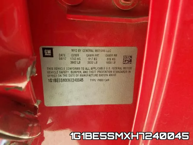 1G1BE5SMXH7240045 фото 2