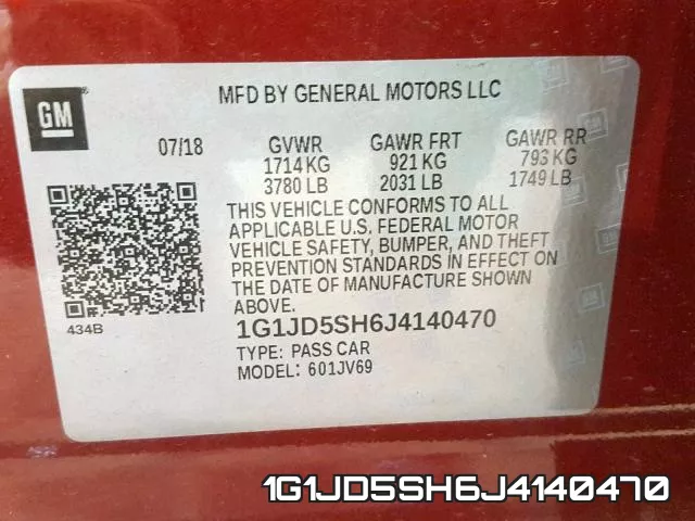 1G1JD5SH6J4140470 фото 2