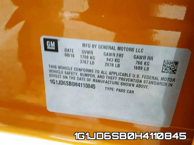 1G1JD6SB0H4110845 фото 2