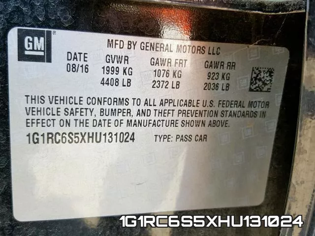 1G1RC6S5XHU131024 фото 2