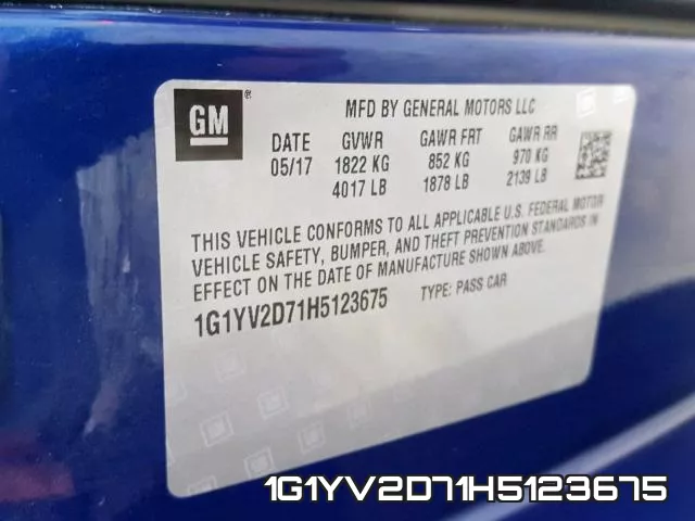 1G1YV2D71H5123675 фото 2