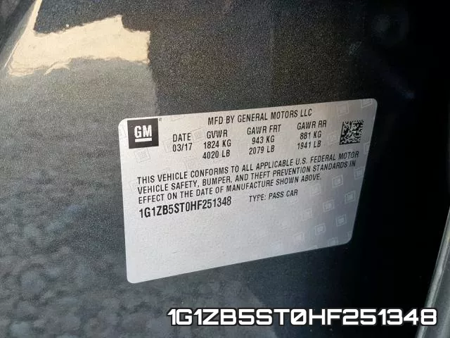 1G1ZB5ST0HF251348 фото 2