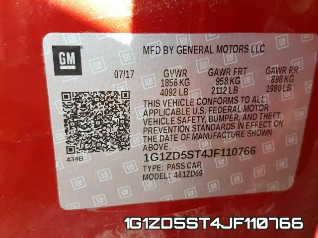1G1ZD5ST4JF110766 фото 2
