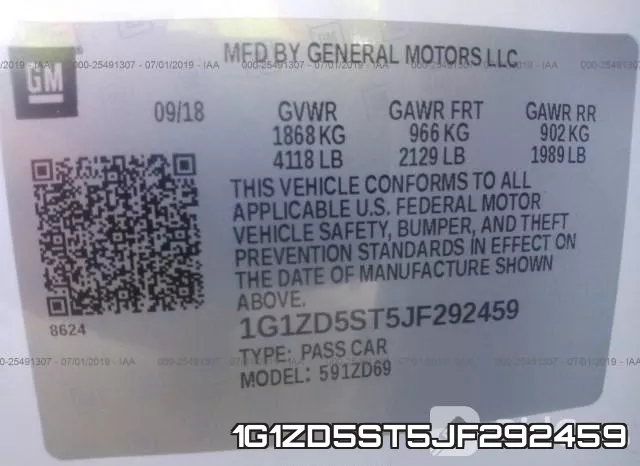 1G1ZD5ST5JF292459 фото 10
