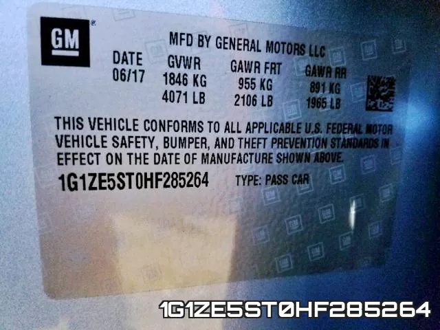 1G1ZE5ST0HF285264 фото 2