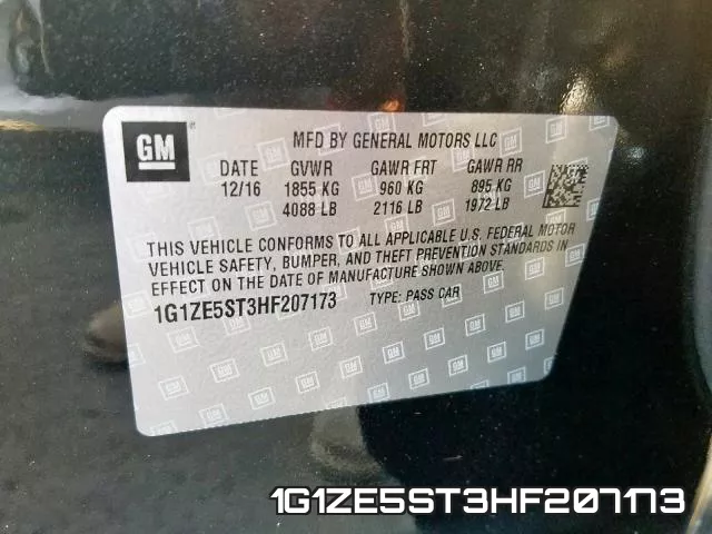 1G1ZE5ST3HF207173 фото 2