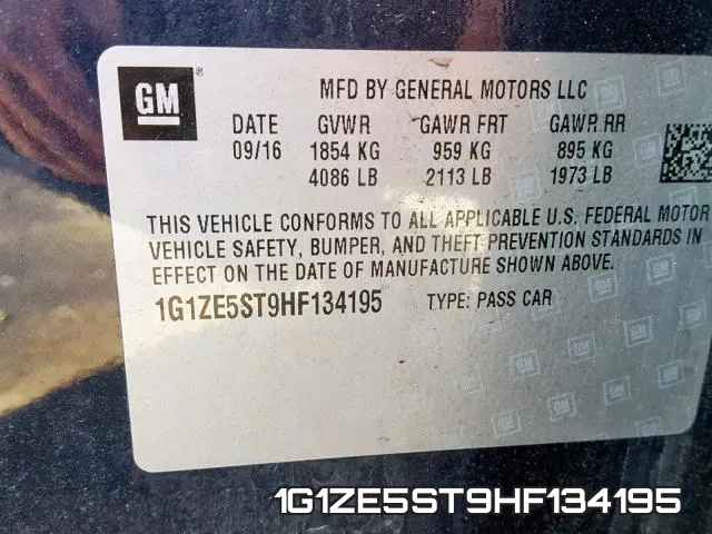 1G1ZE5ST9HF134195 фото 2