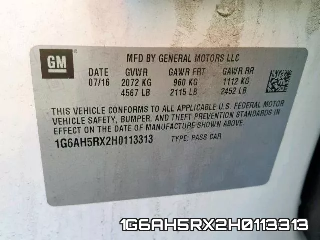 1G6AH5RX2H0113313 фото 2