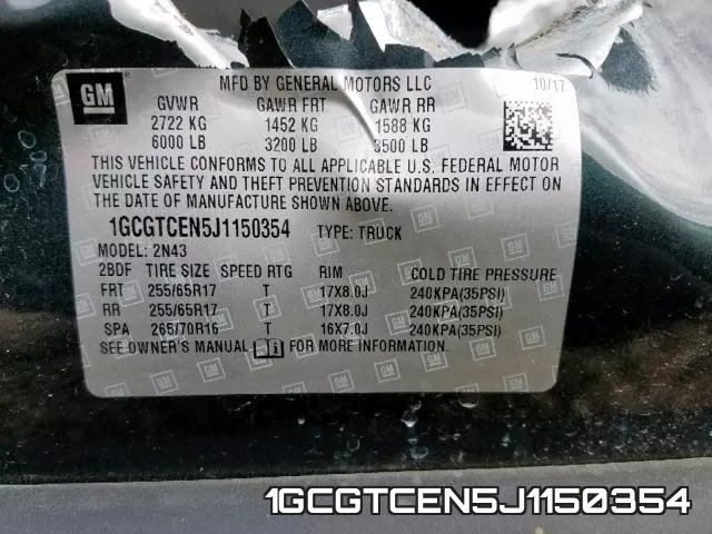 1GCGTCEN5J1150354 фото 2