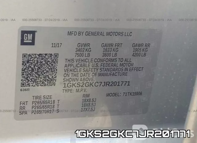 1GKS2GKC7JR201771 фото 10