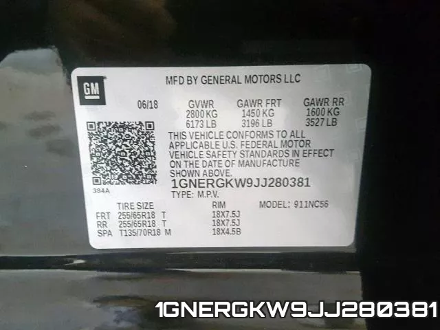 1GNERGKW9JJ280381 фото 2