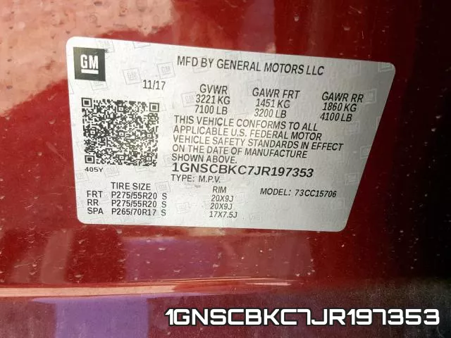 1GNSCBKC7JR197353 фото 2