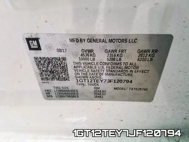 1GT12TEY7JF120794 фото 2