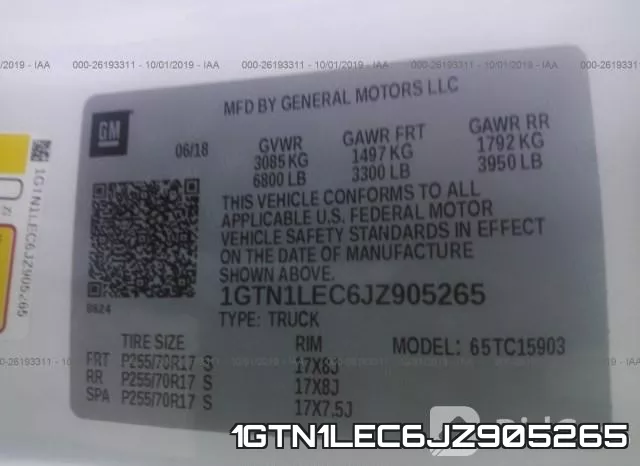 1GTN1LEC6JZ905265 фото 10