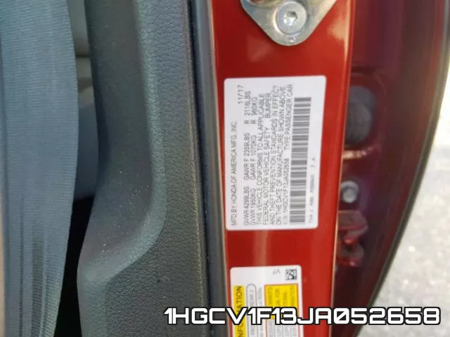 1HGCV1F13JA052658 фото 2