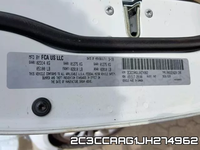 2C3CCAAG1JH274962 фото 2