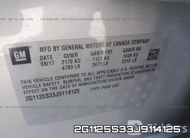 2G1125S33J9114125 фото 10