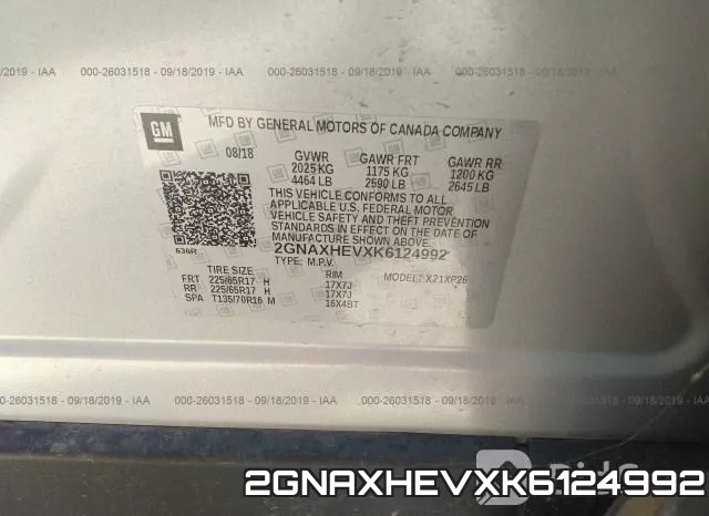 2GNAXHEVXK6124992 фото 10
