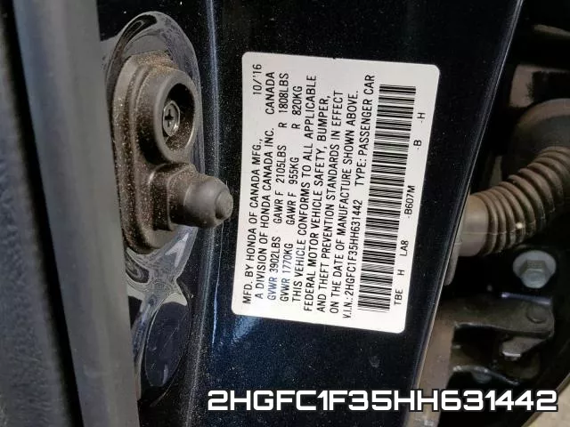 2HGFC1F35HH631442 фото 2