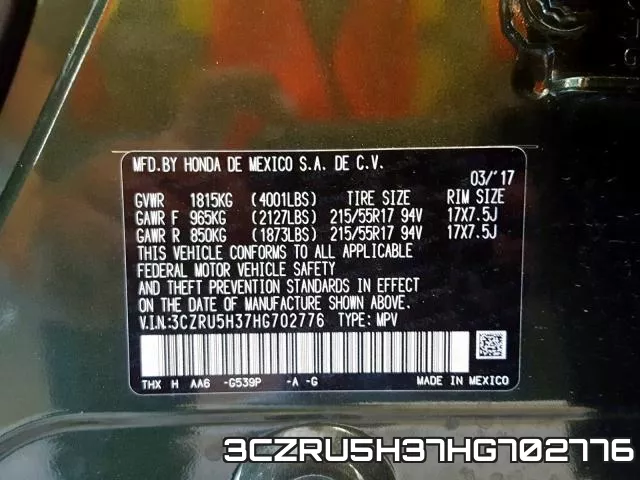3CZRU5H37HG702776 фото 2