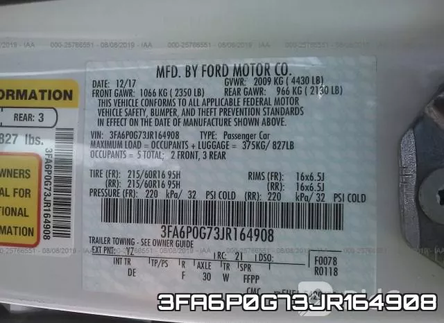 3FA6P0G73JR164908 фото 10