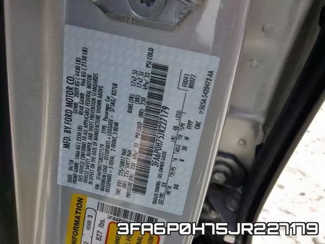 3FA6P0H75JR227179 фото 2