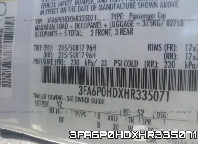 3FA6P0HDXHR335071 фото 10