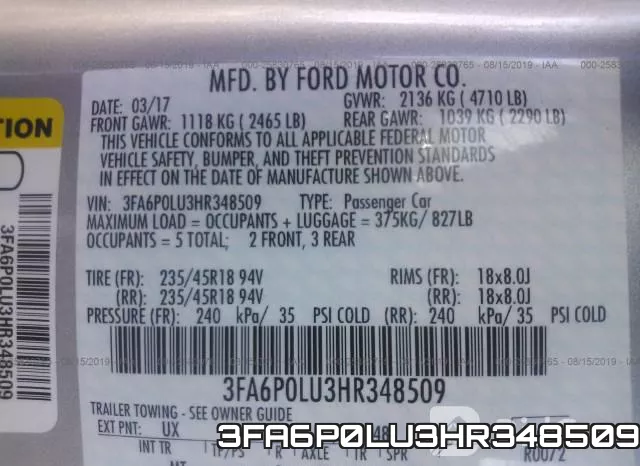 3FA6P0LU3HR348509 фото 10