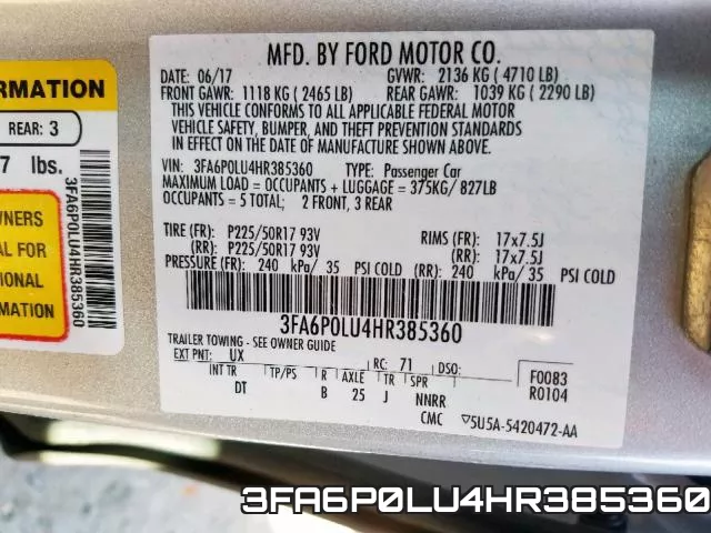 3FA6P0LU4HR385360 фото 2