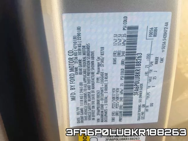 3FA6P0LU8KR188263 фото 2