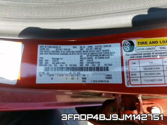 3FADP4BJ9JM142751 фото 2