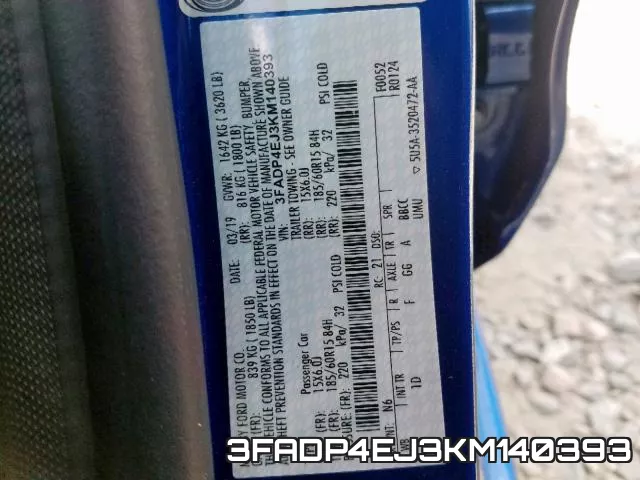3FADP4EJ3KM140393 фото 2