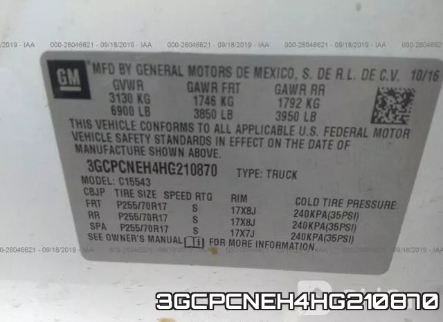 3GCPCNEH4HG210870 фото 10