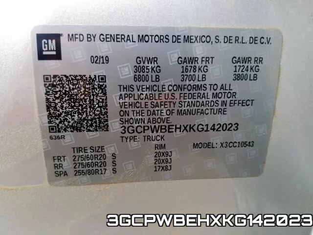 3GCPWBEHXKG142023 фото 2