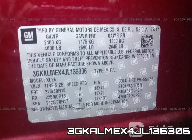 3GKALMEX4JL135306 фото 10