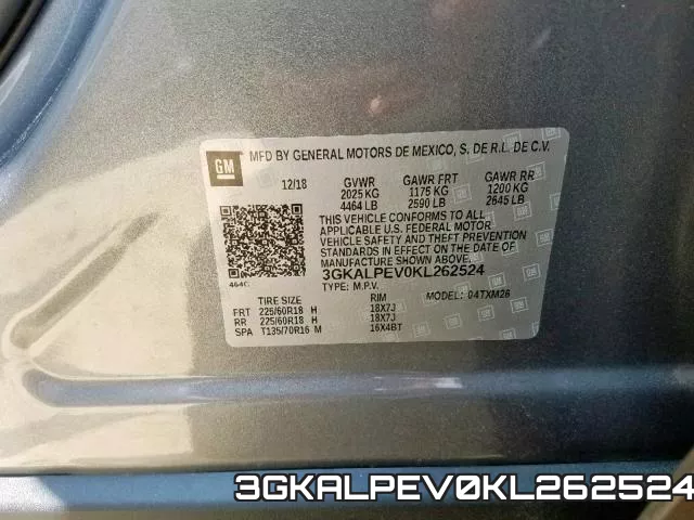 3GKALPEV0KL262524 фото 2