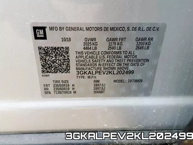 3GKALPEV2KL202499 фото 2