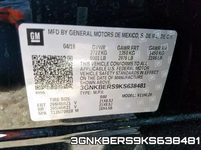 3GNKBERS9KS638481 фото 2
