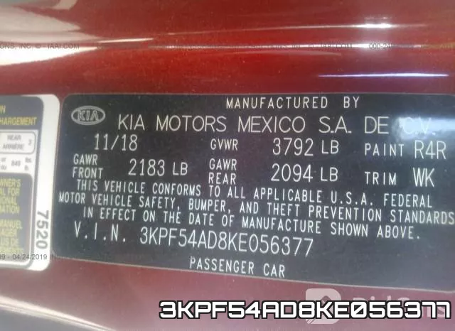 3KPF54AD8KE056377 фото 10