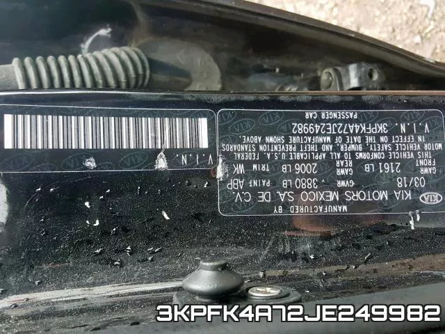 3KPFK4A72JE249982 фото 2