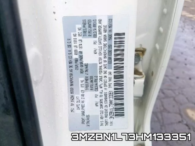 3MZBN1L73HM133351 фото 2